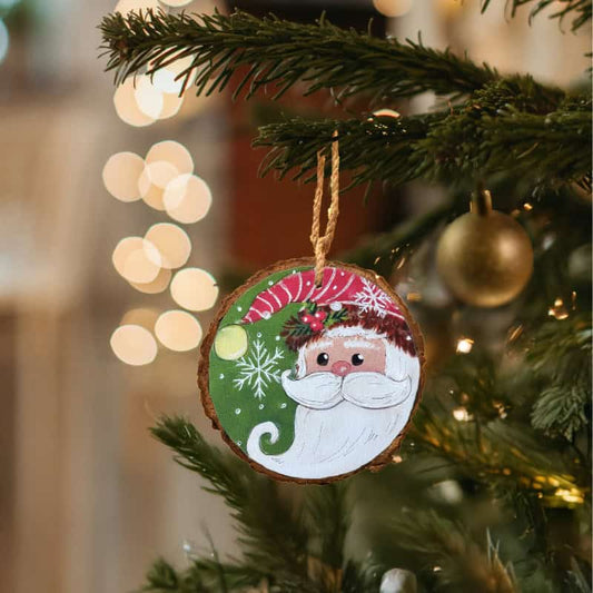 Jolly Santa Sparkle - Christmas Ornament