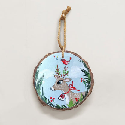 Woodland Reindeer Charm - Christmas Ornament