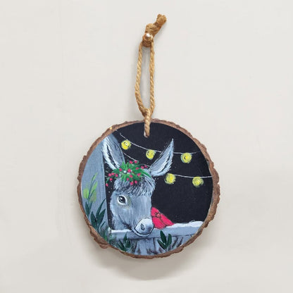 Holiday Donkey Delight - Christmas Ornament