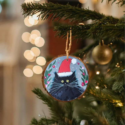 Santa Kitty Magic - Christmas Ornament