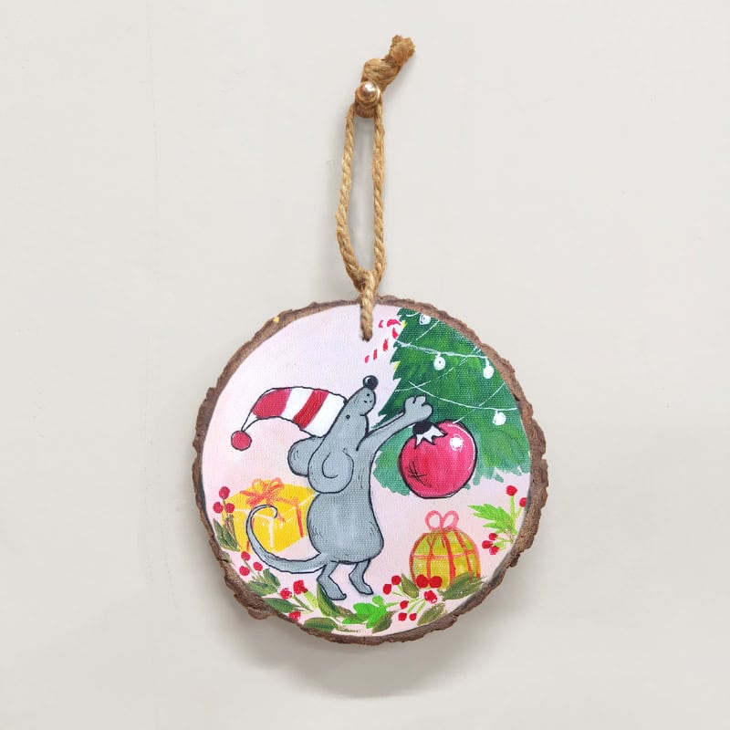 Merry Little Mouse - Christmas Ornament