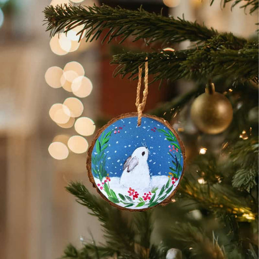 Winter Rabbit - Christmas Ornament