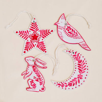 Nordic Minis – White Folk Ornament Set