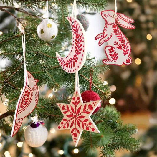 Nordic Minis – White Folk Ornament Set
