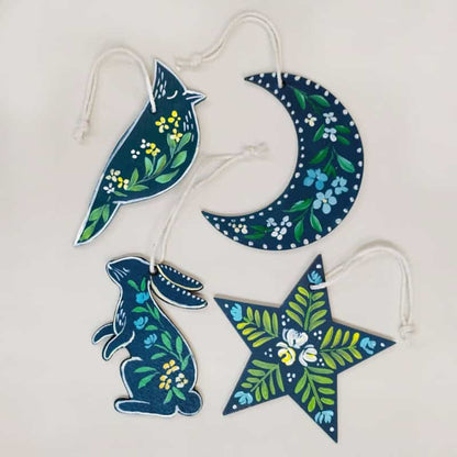 Arctic Minis – Blue Folk Ornament Set