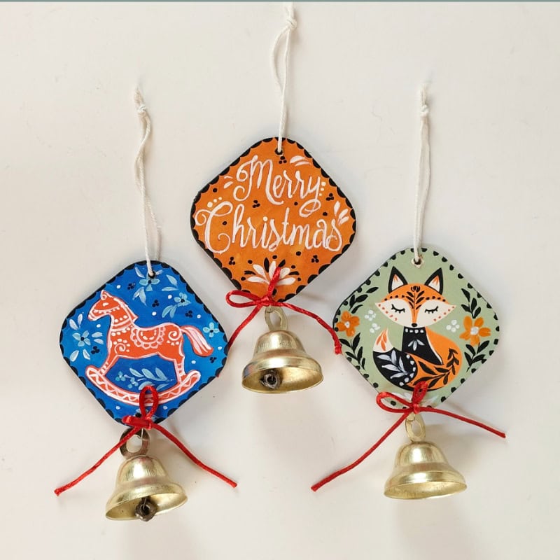 Woodland Jingle Trio – Bell Ornaments Set