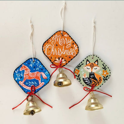 Woodland Jingle Trio – Bell Ornaments Set