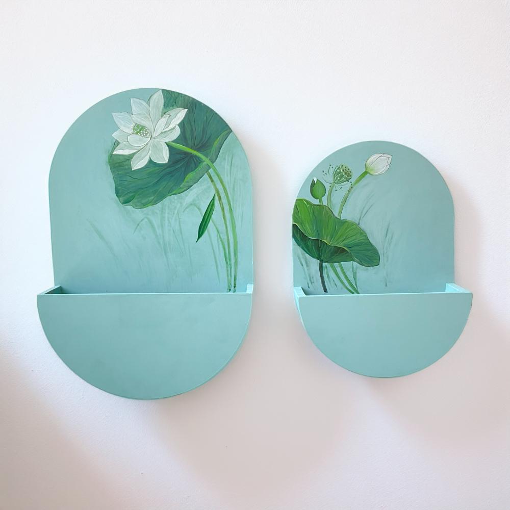 Round Planter Name Plate - Shy Teal - Rangreli