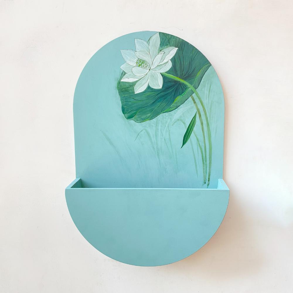 Round Planter Name Plate - Shy Teal - Rangreli