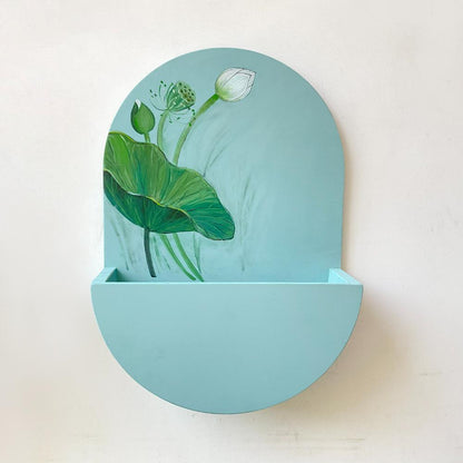 Round Planter Name Plate - Shy Teal - Rangreli