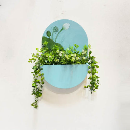 Round Planter Name Plate - Shy Teal - Rangreli