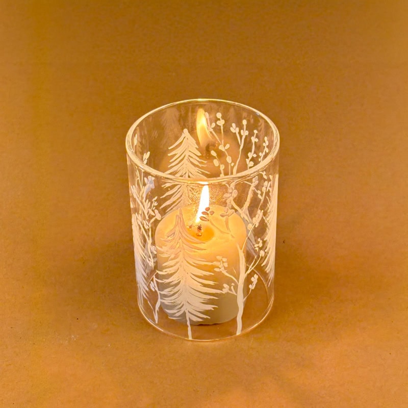 Frosted Pine - Glass Votive
