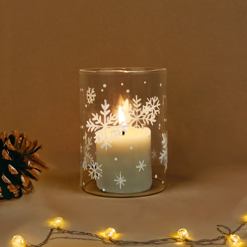 Crystal Snow - Glass Votive