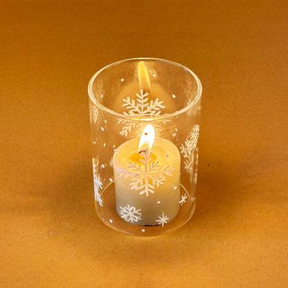 Crystal Snow - Glass Votive