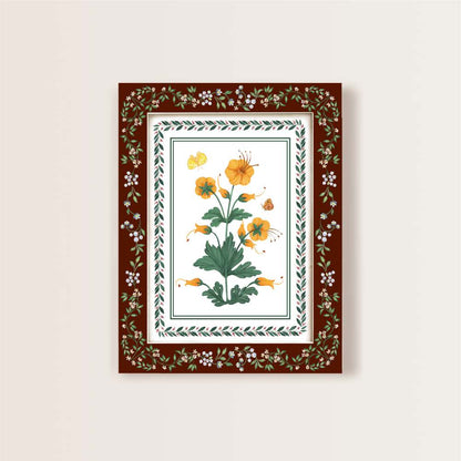 Set of 3 ethnic floral wall art - Rangreli