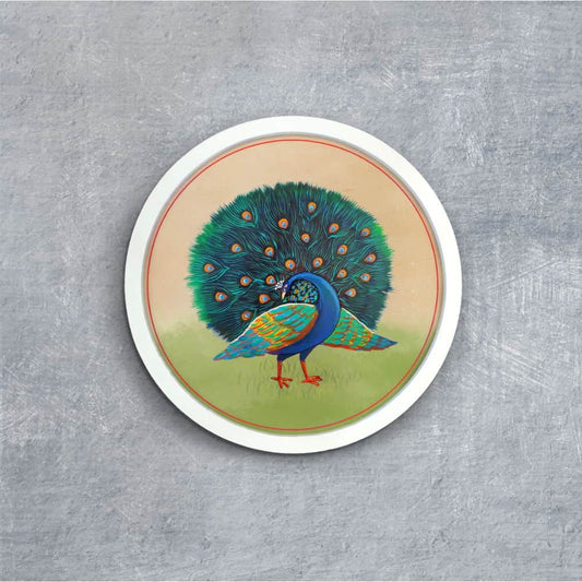 Peacock Pichwai Style Wall Art Frames - rangreli