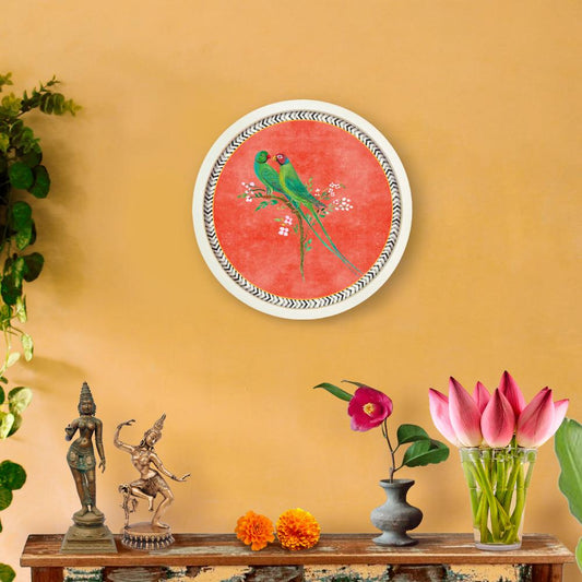 Parrot Pichwai Style Wall Art Frames