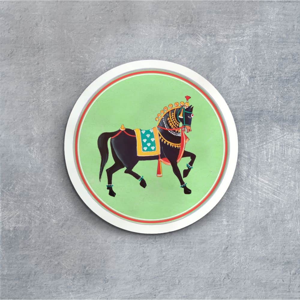 Horse Pichwai Style Wall Art Frames - rangreli