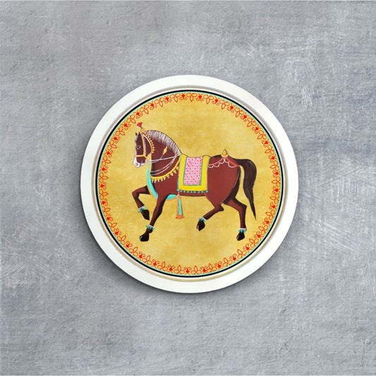 Horse Pichwai Style Wall Art Frames Style 2 - rangreli