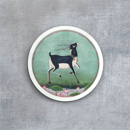 Blackbuck Pichwai Style Wall Art Frames Style 2 - rangreli