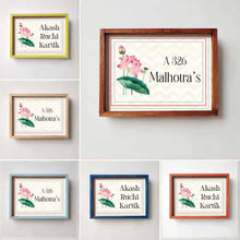 Load image into Gallery viewer, Printed Framed Name plate - Lotus - rangreli
