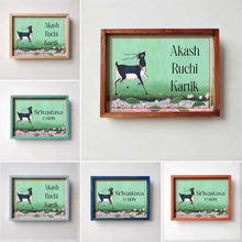 Load image into Gallery viewer, Printed Framed Name plate - KrishnaMrig - rangreli

