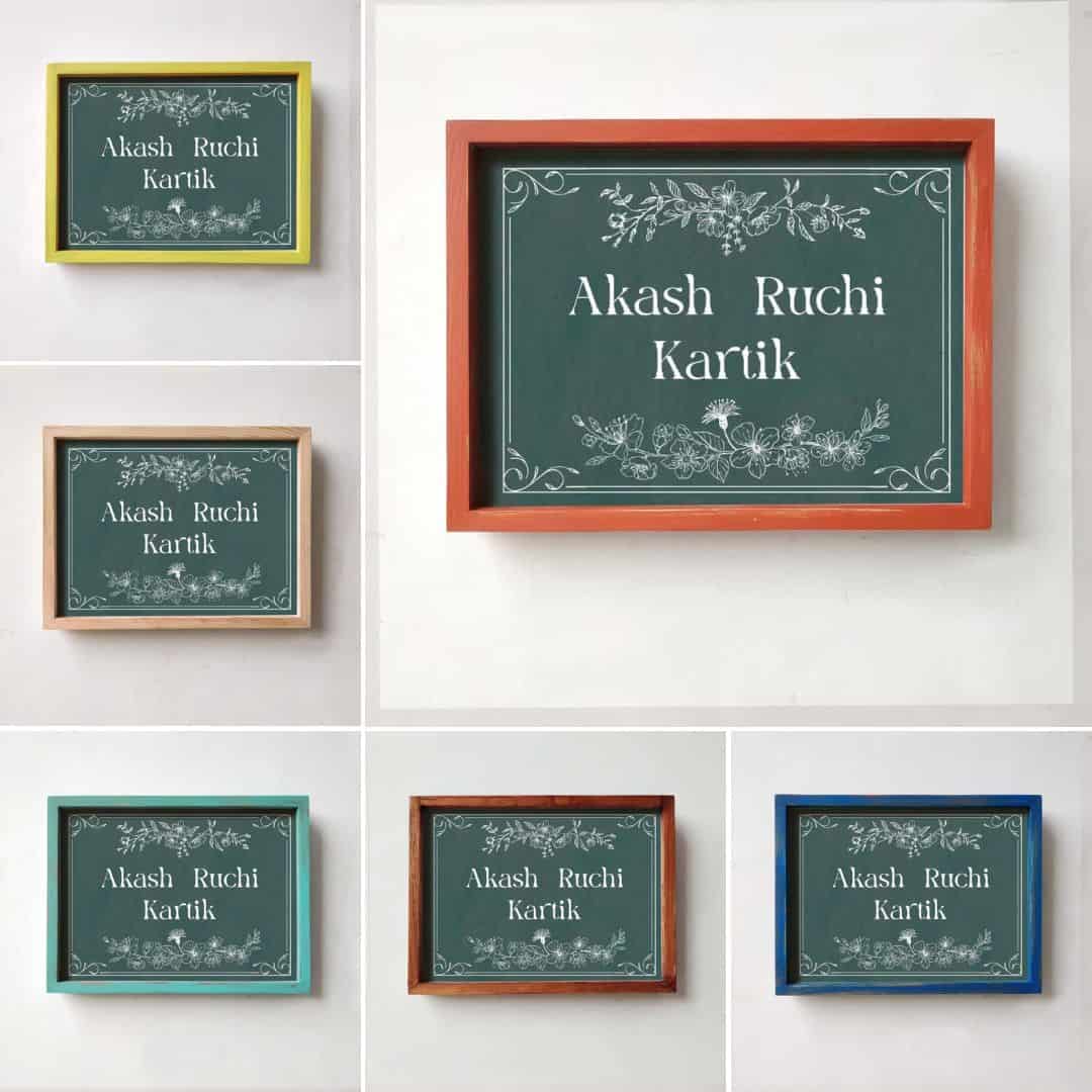 Printed Framed Name plate - Chaya - rangreli