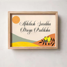Load image into Gallery viewer, Handcrafted Framed Name plate - Hills - rangreli
