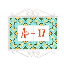 Load image into Gallery viewer, Hand Painted Metal Frame Name plate - Artisanal Symmetry - rangreli
