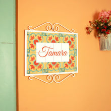 Load image into Gallery viewer, Hand Painted Metal Frame Name plate - Heritage - rangreli
