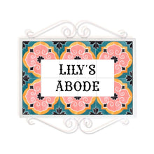 Load image into Gallery viewer, Hand Painted Metal Frame Name plate - Splendor - rangreli
