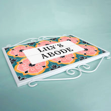 Load image into Gallery viewer, Hand Painted Metal Frame Name plate - Splendor - rangreli
