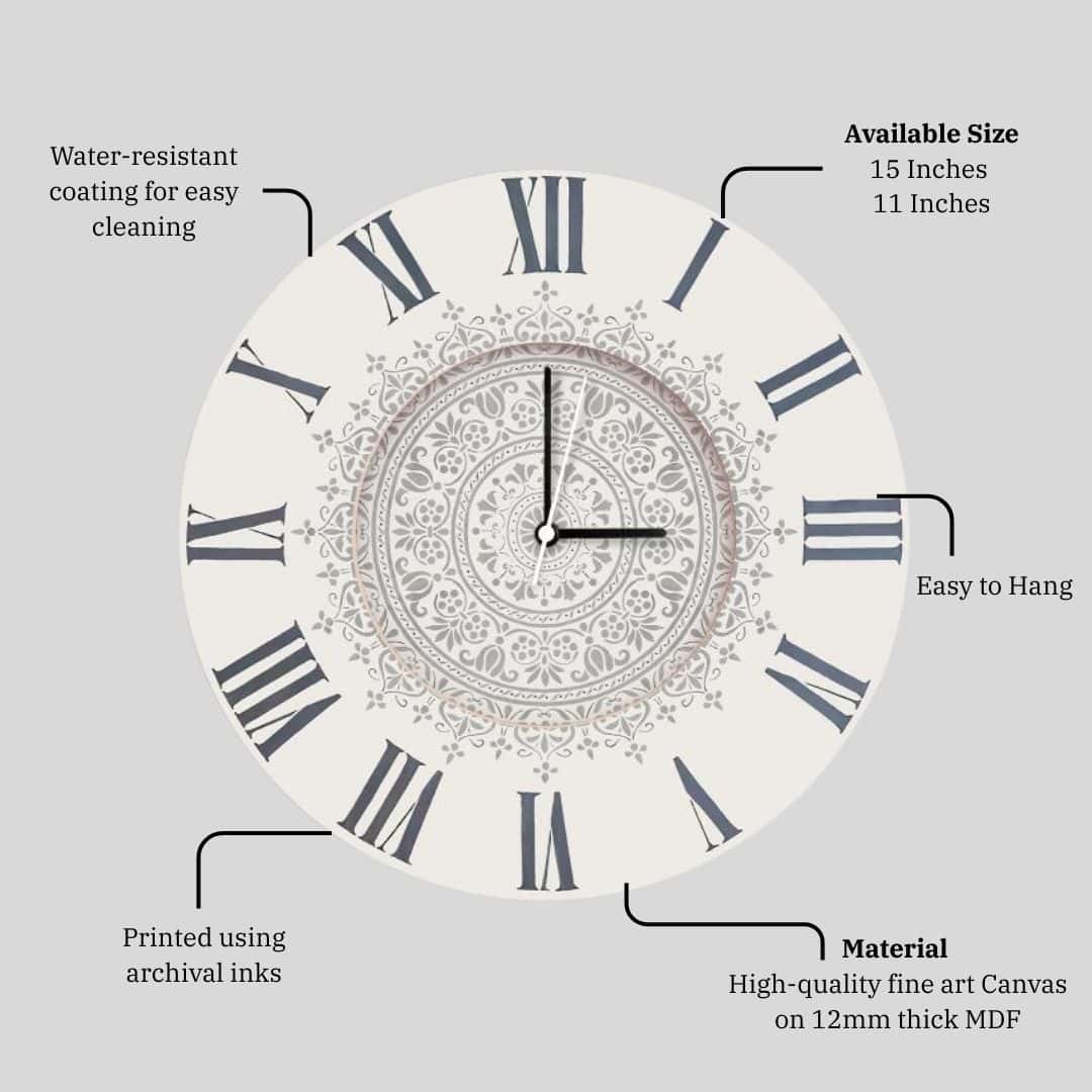 Timeless Whimsy – Vintage Ivory Wall Clock