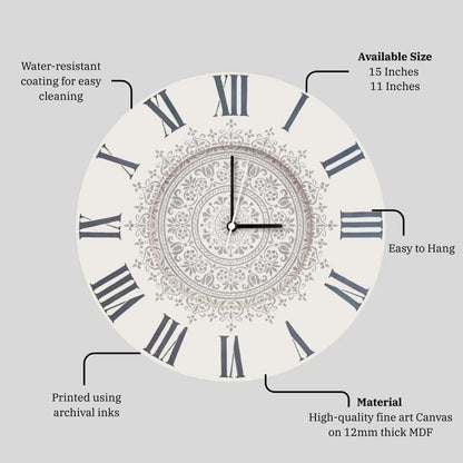 Timeless Whimsy – Vintage Ivory Wall Clock