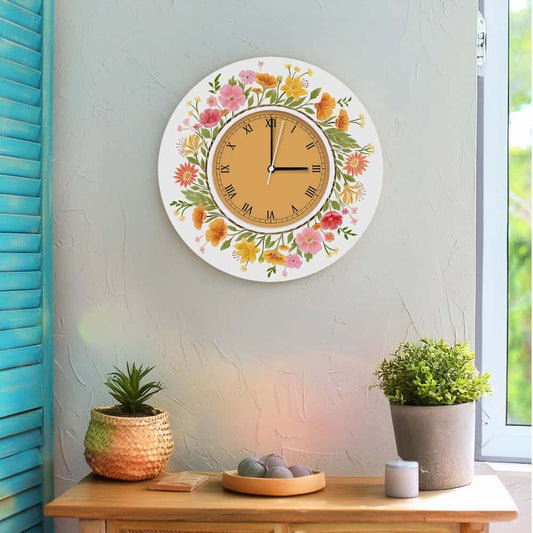Moments in Bloom – Mustard Floral Clock