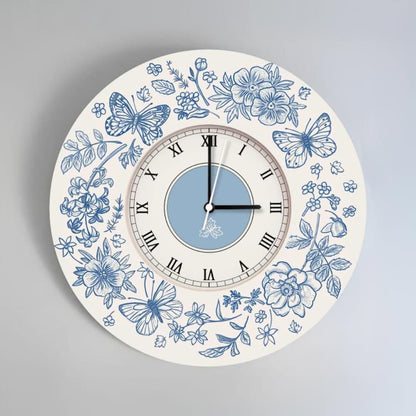 Midnight Botanica – Indigo Hour Wall Clock