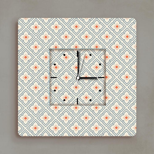 Echoes of Time – Block Print Wall Clock