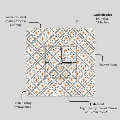 Echoes of Time – Block Print Wall Clock