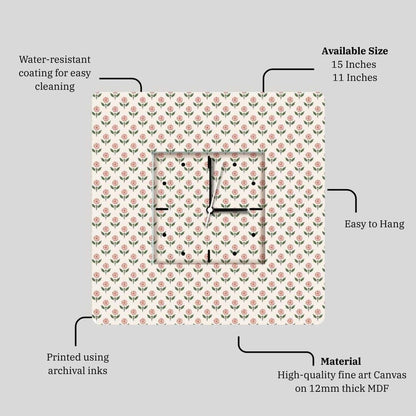 Timeless Motif – Mini Block Print Clock