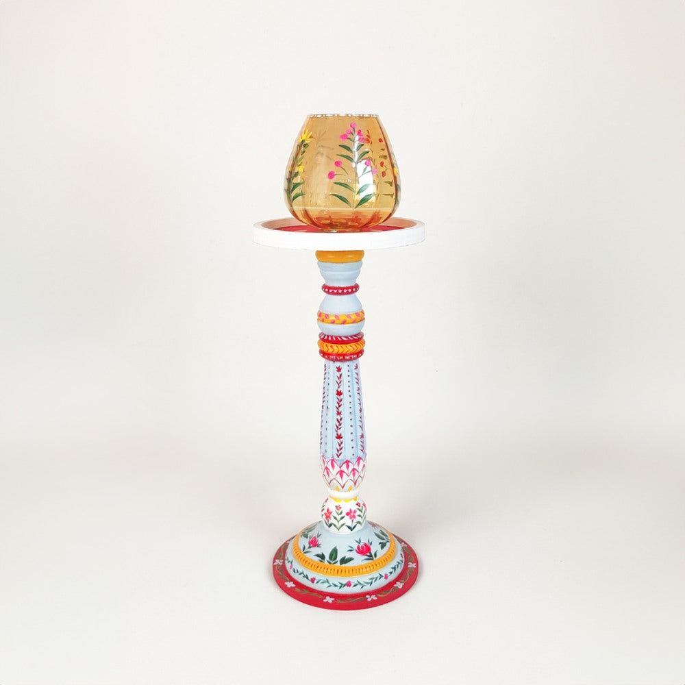 Elara- Wooden Candle Stand