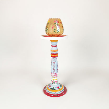 Elara- Wooden Candle Stand