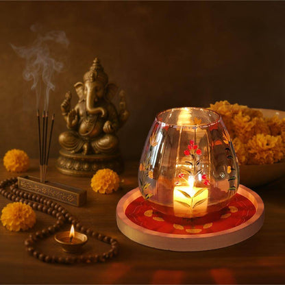 Meher- Wooden Candle Stand