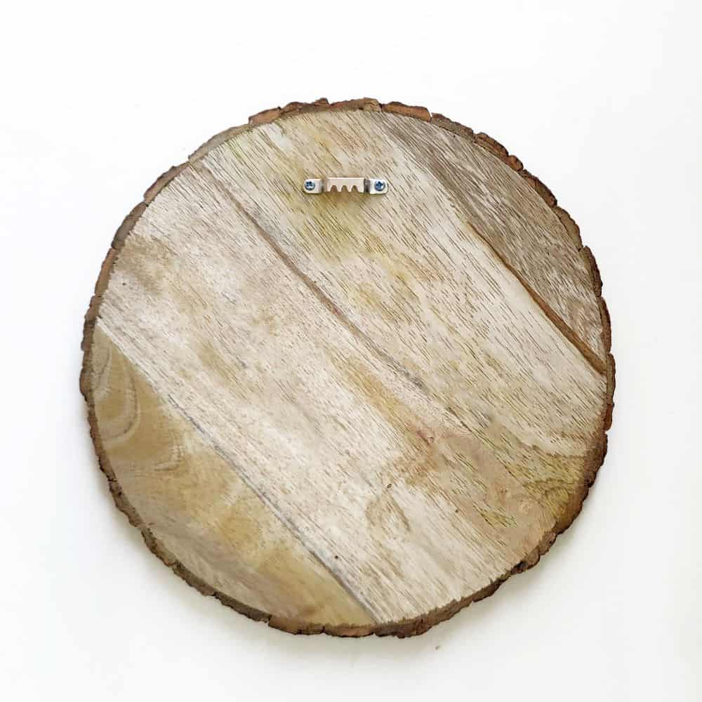 Wood Ochre - Modern Minimal Handcrafted Round Nameplate - rangreli