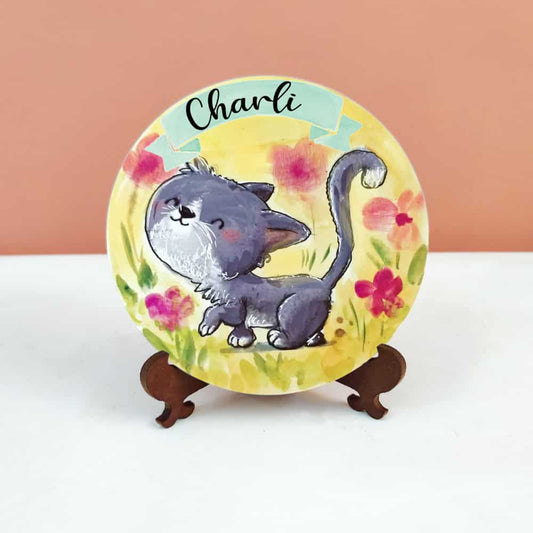 Handpainted Character Table Art - Kitty Love - rangreli