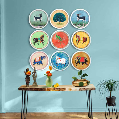 Horse Pichwai Style Wall Art Frames - rangreli