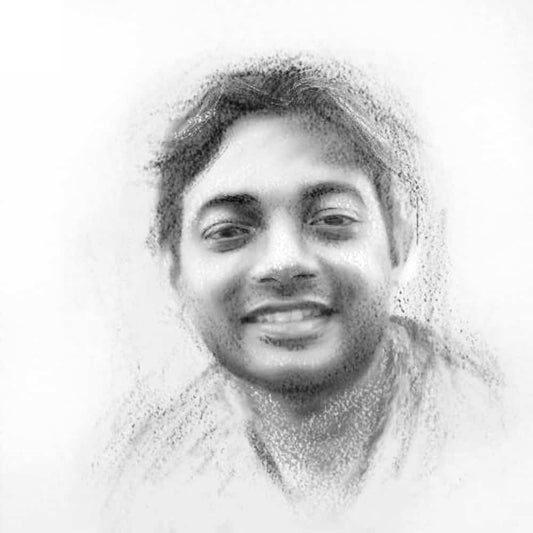 Pencil Sketch Digital Portrait - Black and white Style 2 - rangreli