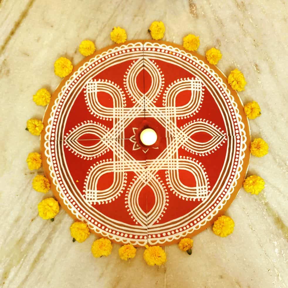 Handpainted Rangoli Bundle - Round shaped - rangreli