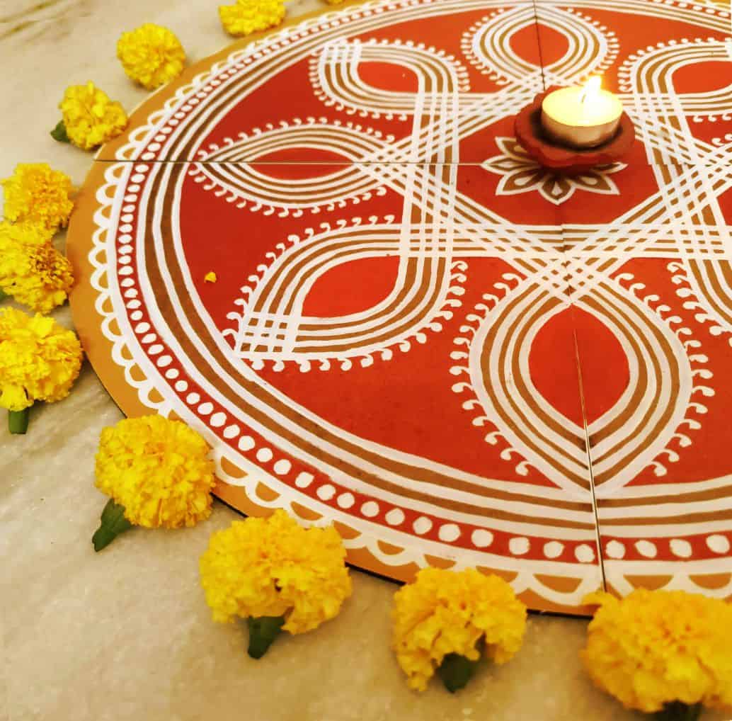 Handpainted Rangoli Bundle - Round shaped - rangreli