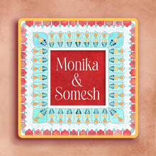 Load image into Gallery viewer, Printed Customized Name plate -  Teal and Red - rangreli
