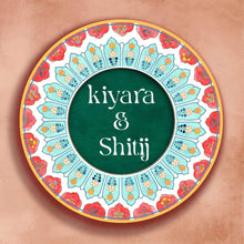 Load image into Gallery viewer, Printed Customized Name plate -  Teal and Red - rangreli
